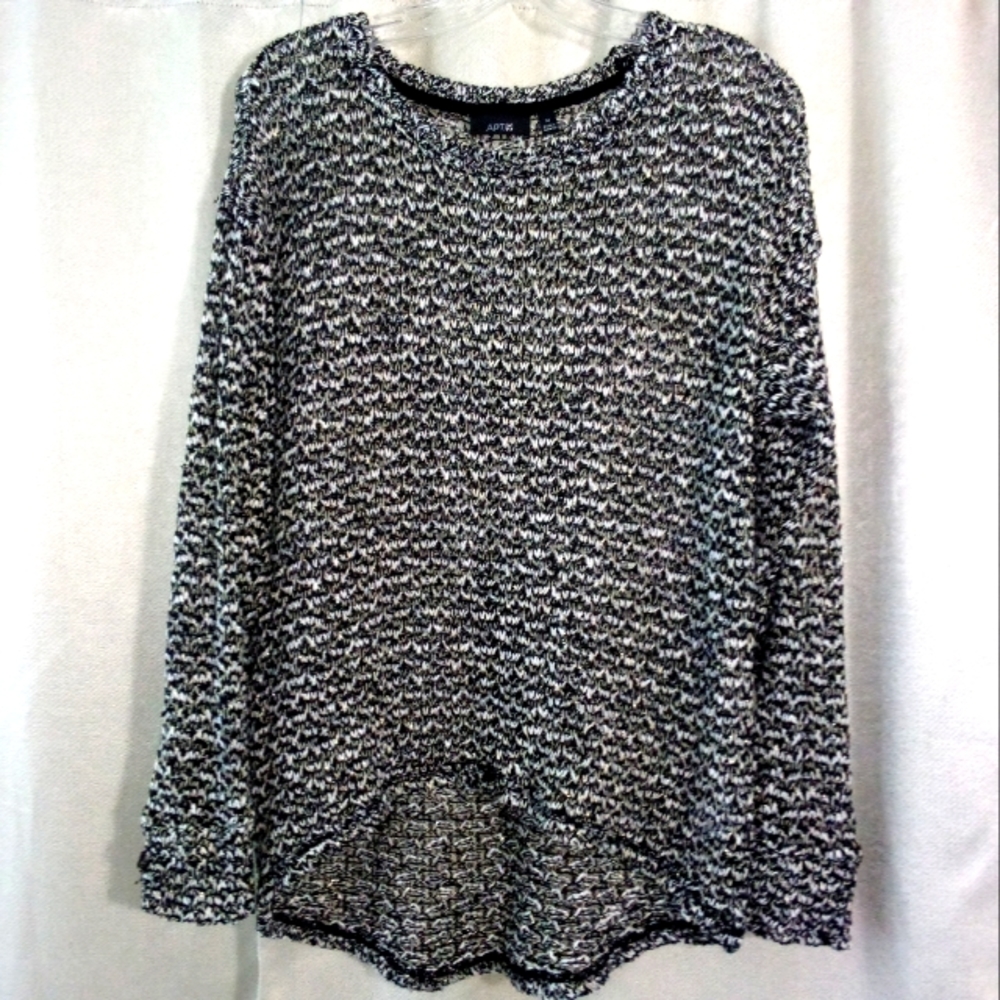 Apt. 9 Sparkly Crochet Knit Sweater Size M